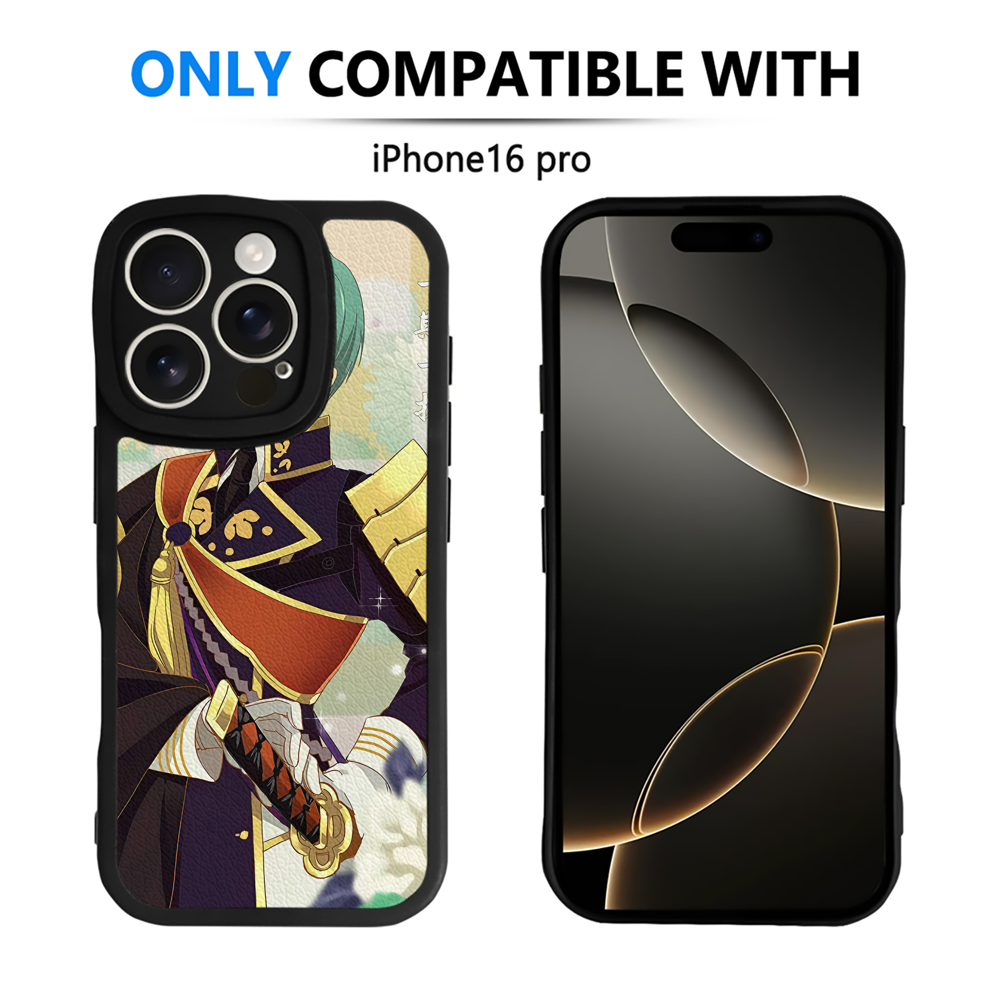 （画像用） 刀剣乱舞 Touken Ranbu 【iPhone 16シリーズ対応】シリコンスマホケース（レザー調） 材質：シリコン